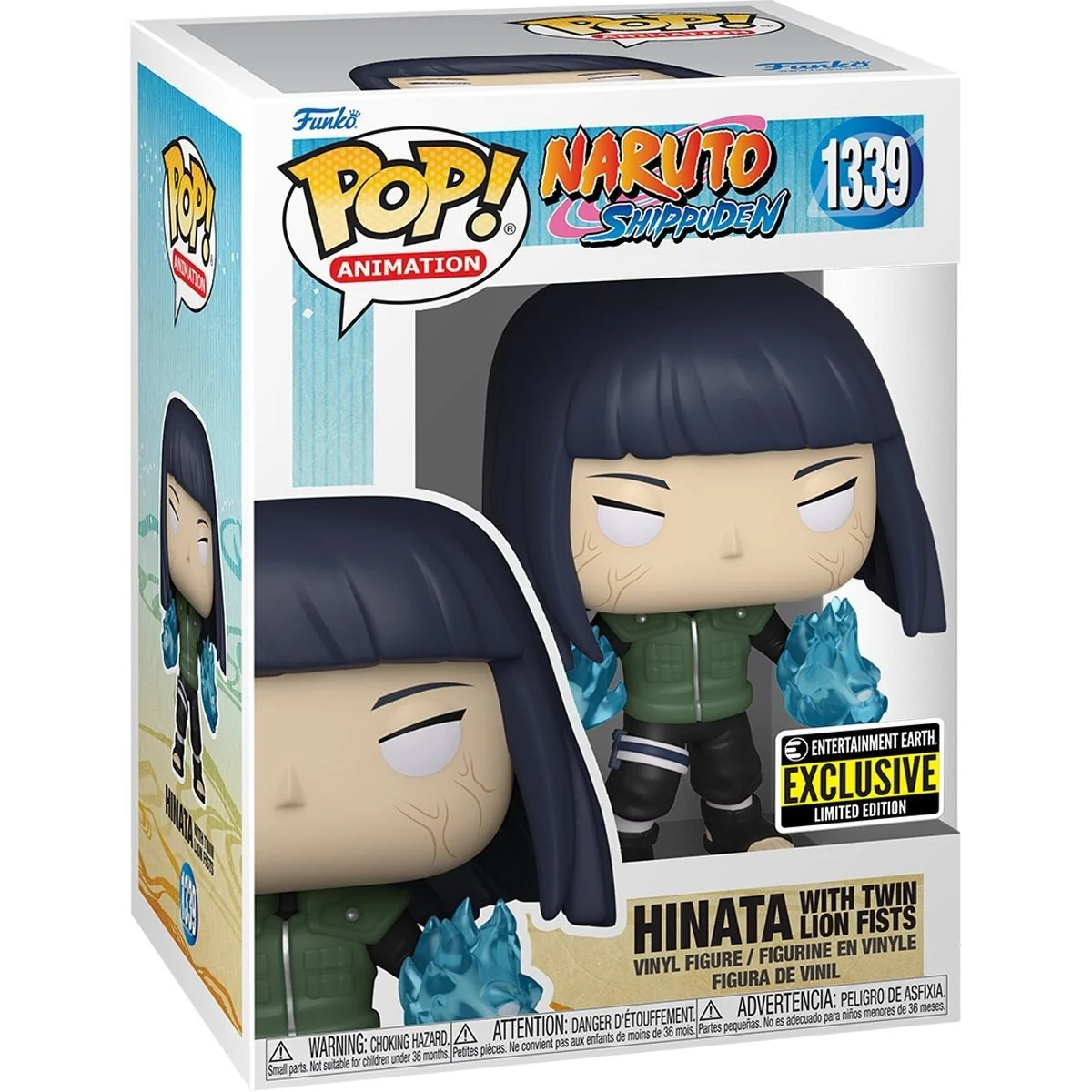 Funko Pop! Animation: Naruto Shippuden - Hinata with Twin Lion Fists #1339 Entertainment Earth Exclusive - Image 2