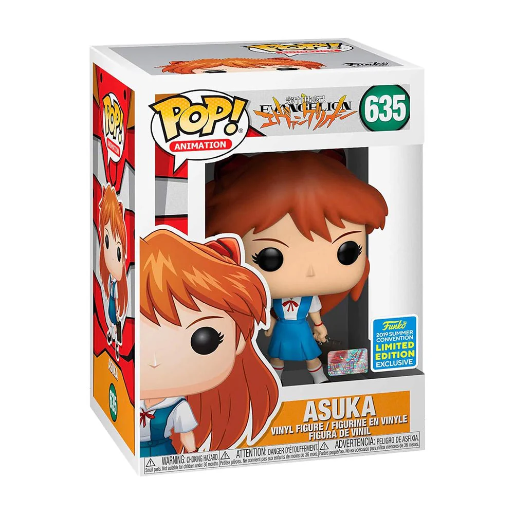 Funko Pop! Animation: Neon Genesis Evangelion - Asuka School Uniform #635 2019 Summer Convention Limited Edition Exclusive - Image 2