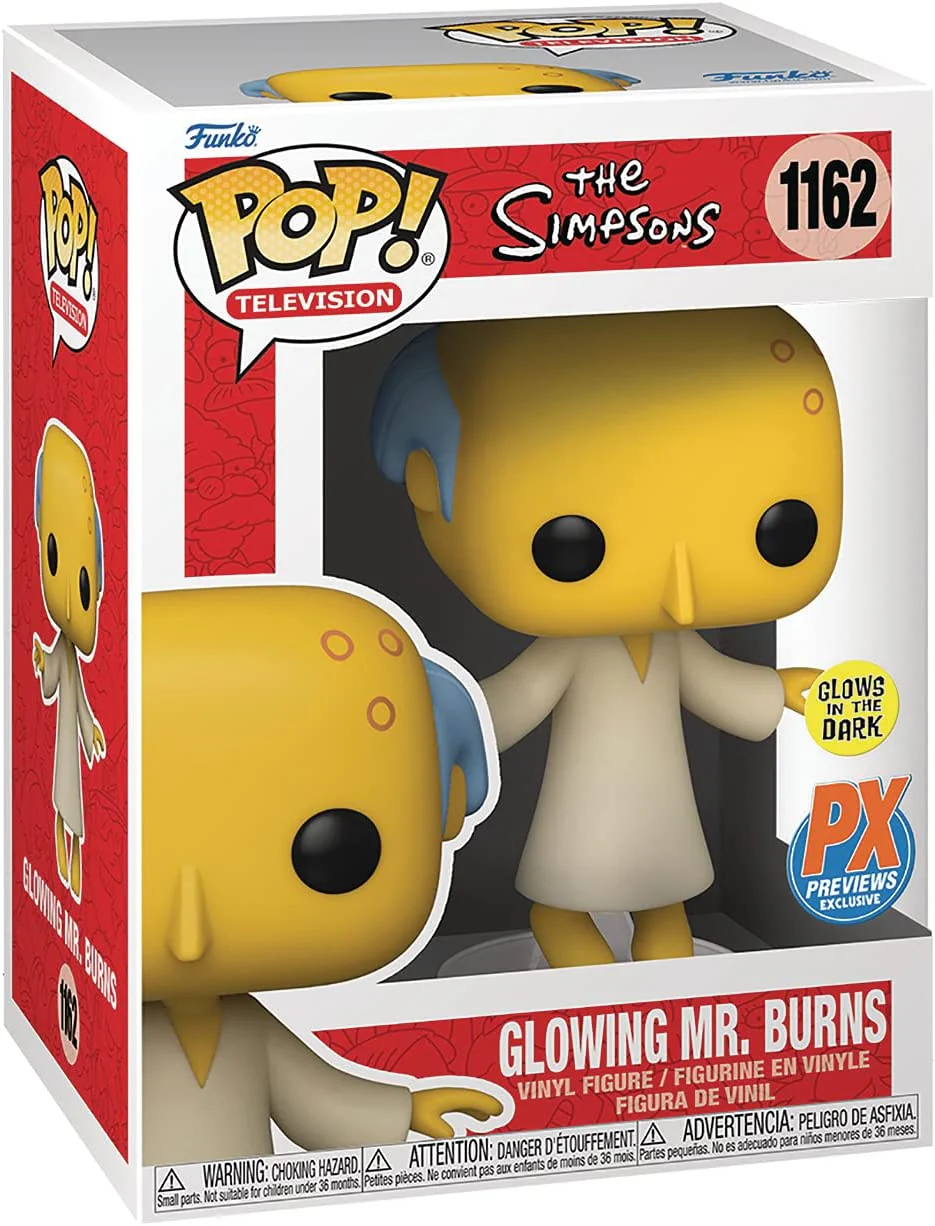 Funko Pop! Television: The Simpsons - Glowing Mr. Burns #1162 Glow-in-the-Dark PX Previews Exclusive - Image 2