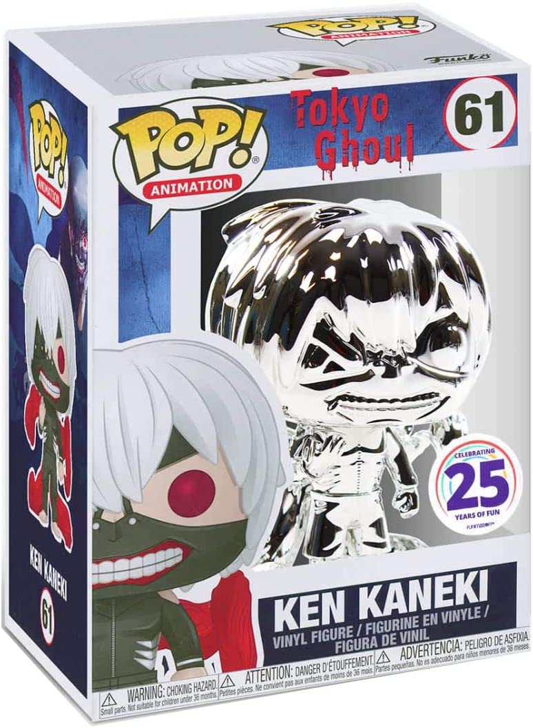 Funko Pop! Anime Tokyo Ghoul Ken Kaneki Silver Chrome Exclusive Vinyl Figure - Image 1