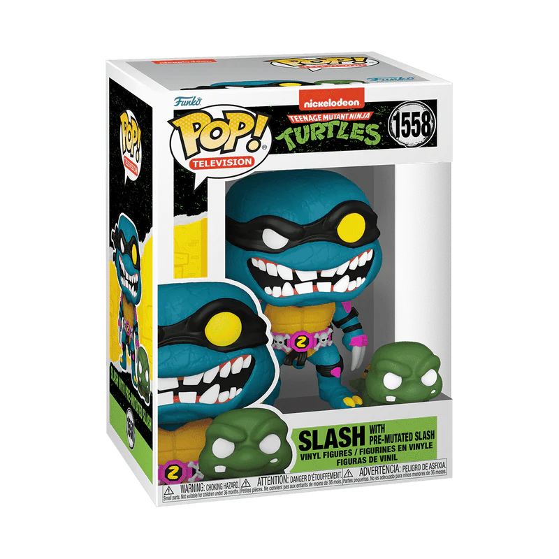 Funko Pop! & Buddy Television: Teenage Mutant Ninja Turtles - Slash with Pre-Mutated Slash #1558 - Image 2
