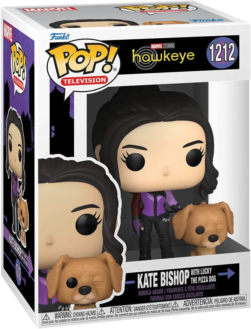 Funko Pop! & Buddy Marvel: Hawkeye - Kate Bishop with Lucky the Pizza Dog #1212 - Image 2