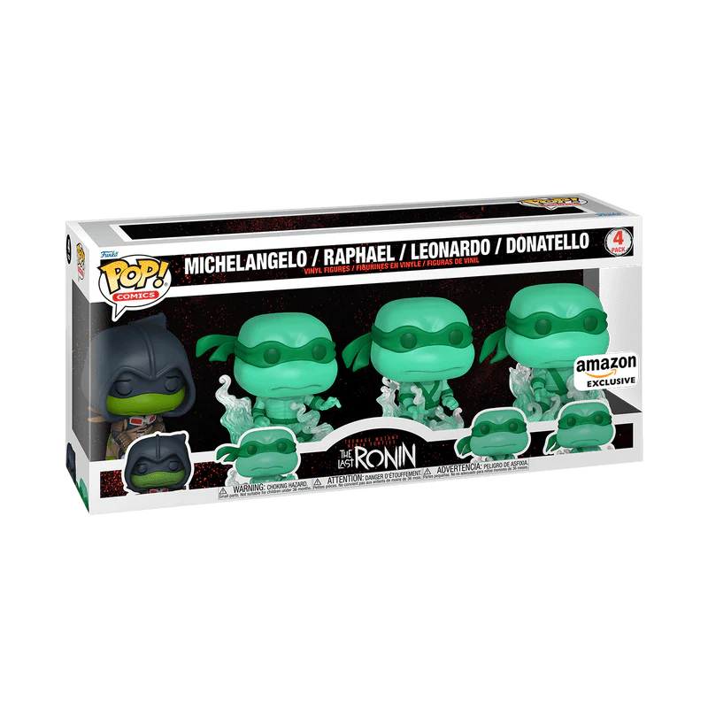 Funko Pop! Comics: Teenage Mutant Ninja Turtles: The Last Ronin - Michelangelo, Raphael, Leonardo, and Donatello 4-Pack Amazon Exclusive - Image 2