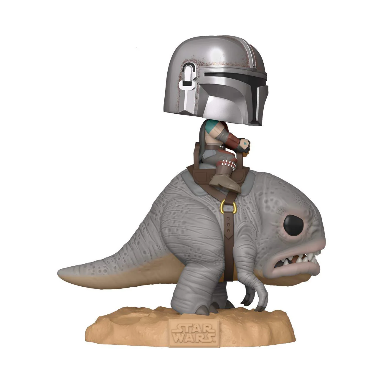 Funko Pop! Deluxe: Star Wars - The Mandalorian - The Mandalorian On Blurrg - Image 1