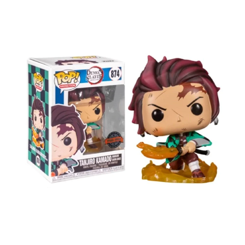 Funko Pop! Demon Slayer Tanjiro Kamado with Flaming Blade Vinyl Figure - Image 1