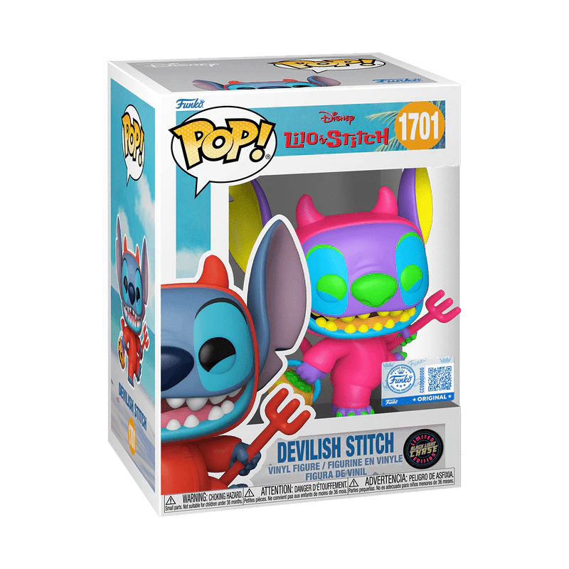 Funko Pop! Disney: Lilo & Stitch - Black Light Devilish Stitch #1701 Chase Entertainment Earth Exclusive - Image 2