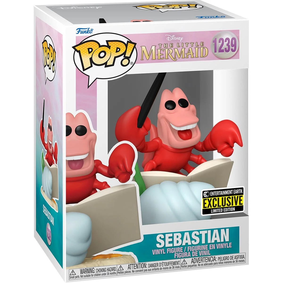 Funko Pop! Disney: The Little Mermaid - Sebastian #1239 Entertainment Earth Exclusive - Image 3
