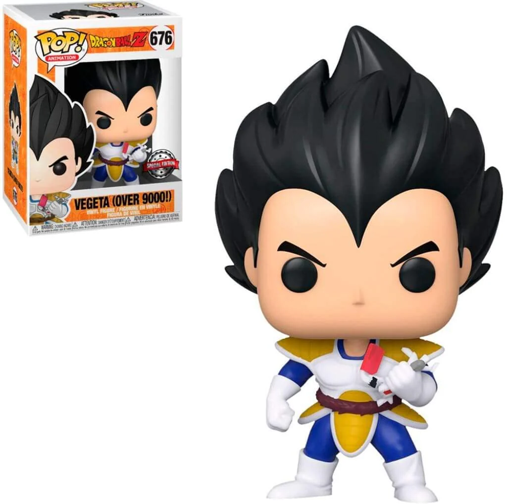Funko Pop! Dragon Ball Z Vegeta Over 9000! Exclusive Vinyl Figure - Image 1