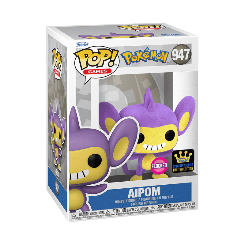 Funko Pop! Games: Pokemon - Aipom Flocked #947 Specialty Series - Image 2