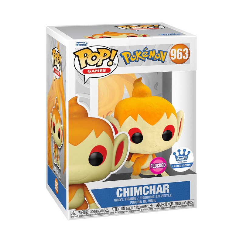 Funko Pop! Games: Pokemon - Chimchar Flocked #963 Shop Exclusive - Image 2