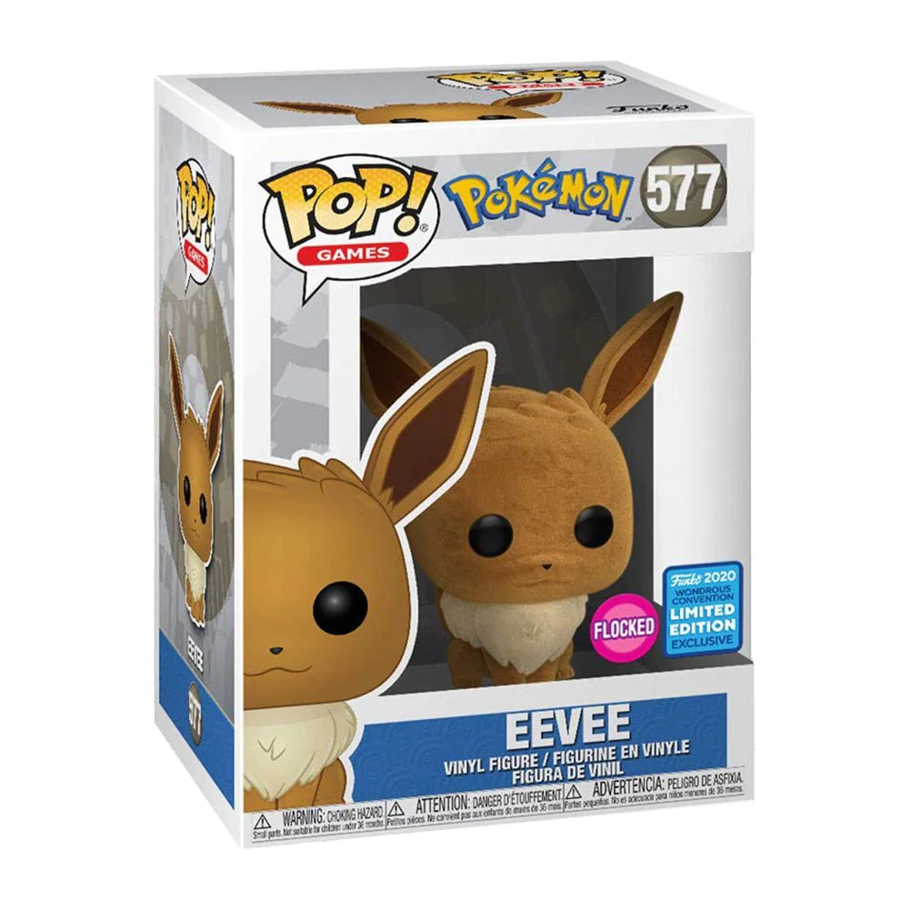 Funko Pop! Games: Pokemon - Eevee Flocked #577 2020 Wondrous Convention Limited Edition Exclusive - Image 2