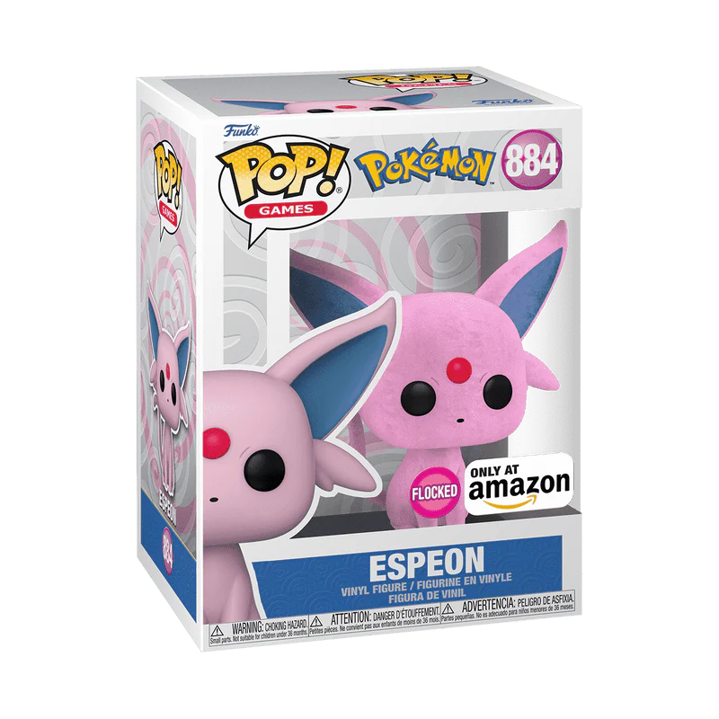 Funko Pop! Games: Pokemon - Espeon #884 Flocked Amazon Exclusive - Image 2