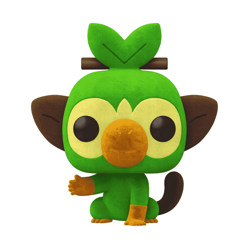 Funko Pop! Games: Pokemon - Grookey Flocked #957 Amazon Exclusive - Image 1