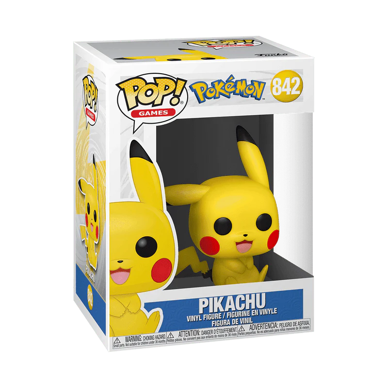 Funko Pop! Games: Pokemon - Pikachu Sitting #842 - Image 2