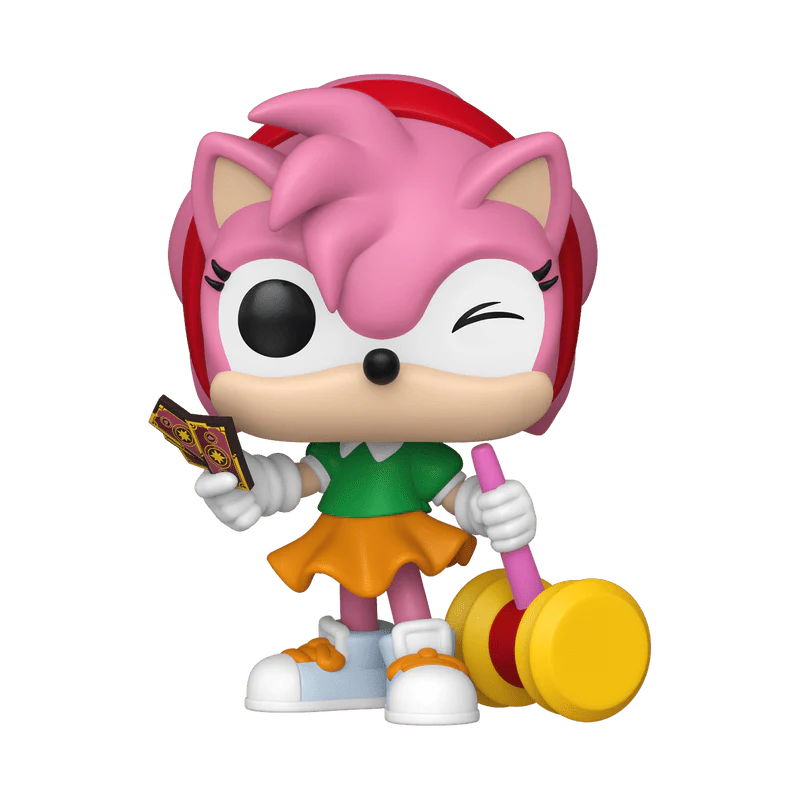 Funko Pop! Games: Sonic the Hedgehog – Amy Rose with Piko Hammer & Cards #1171 Chase