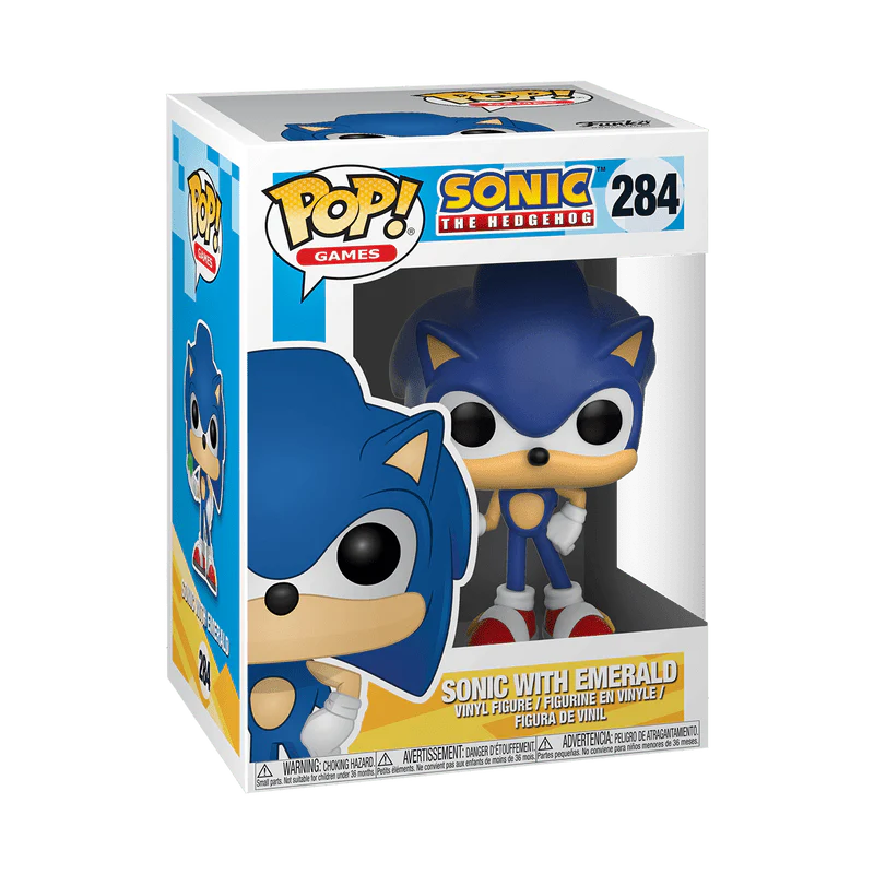 Funko Pop! Games: Sonic the Hedgehog - Sonic with Emerald #284 - Image 2