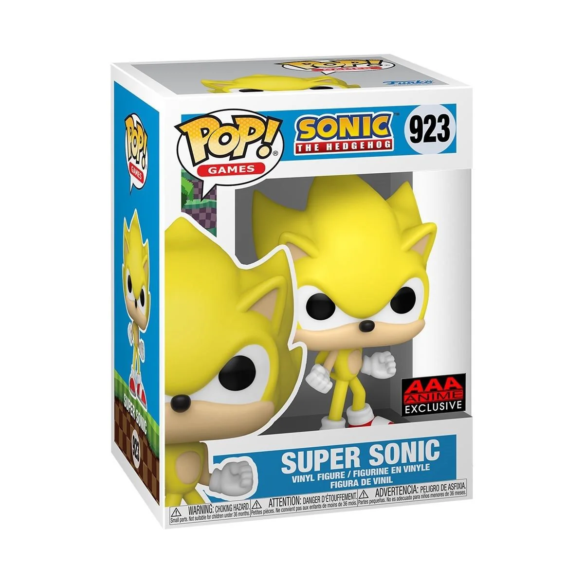 Funko Pop! Games: Sonic the Hedgehog - Super Sonic #923 AAA Anime Exclusive - Image 2