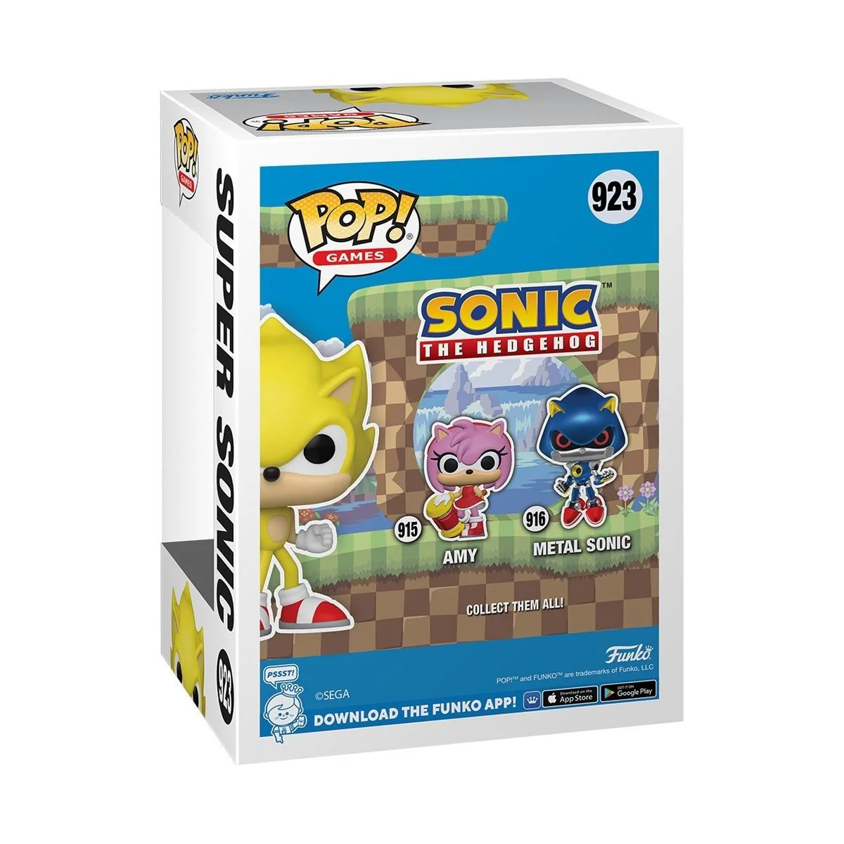Funko Pop! Games: Sonic the Hedgehog - Super Sonic #923 AAA Anime Exclusive - Image 3