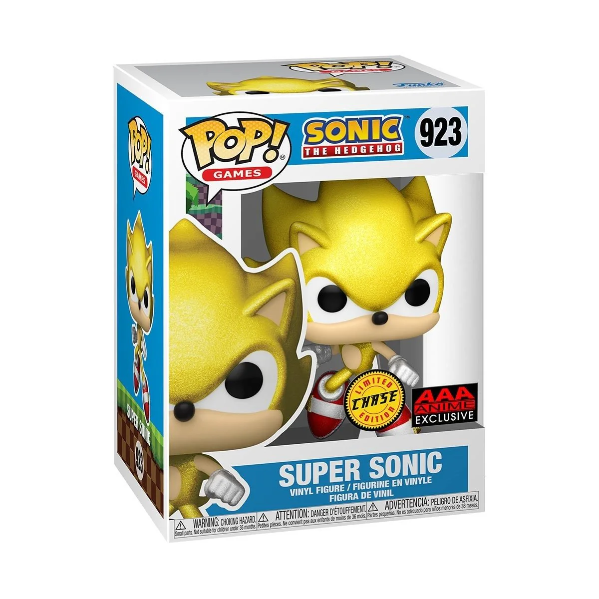 Funko Pop! Games: Sonic the Hedgehog - Super Sonic #923 Chase AAA Anime Exclusive - Image 2