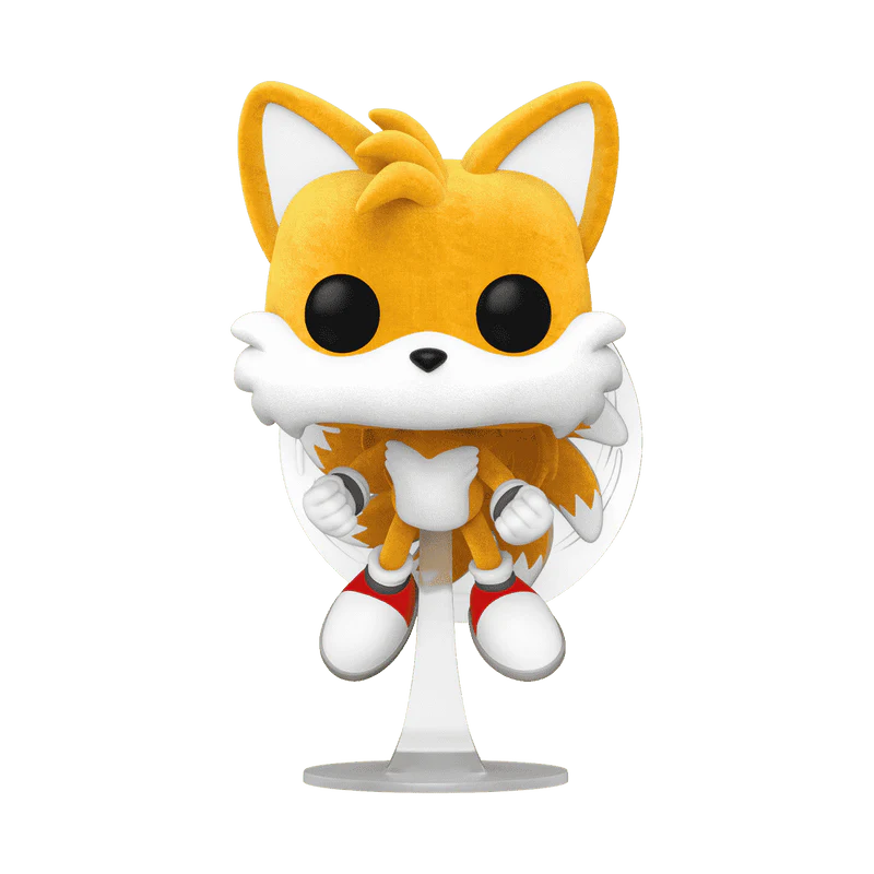 Funko Pop! Games: Sonic the Hedgehog - Tails Flying Flocked Chase #978 Specialty Series - Image 1