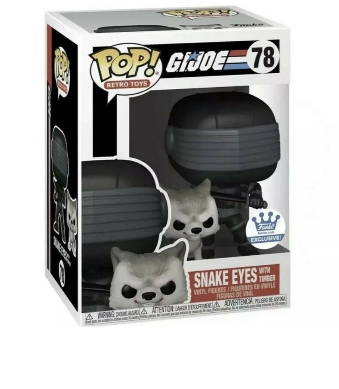 Funko Pop G.I. JOE Snake Eyes with Timber Exclusive Vinyl Figure