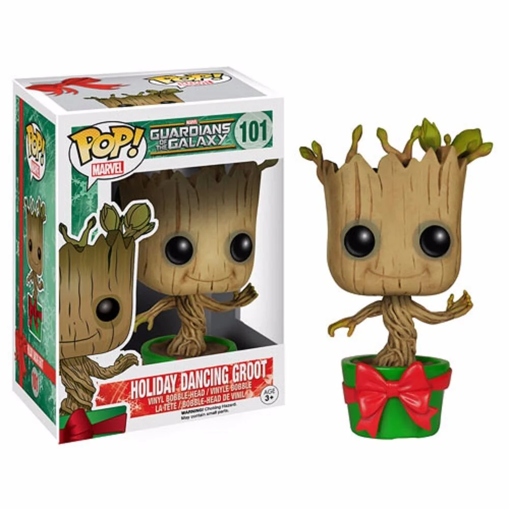 Funko Pop! Guardians Of The Galaxy Holiday Dancing Groot Bobble Head Figure - Image 1