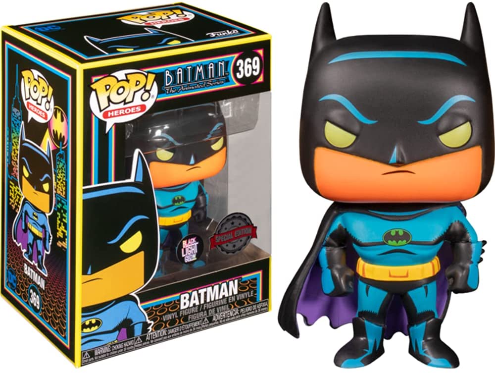 Funko Pop! Heroes Batman The Animated Series Batman Blacklight Exclusive Vinyl Figure - Image 1