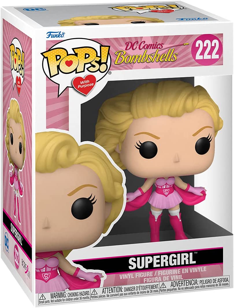 Funko Pop! Heroes: Breast Cancer Awareness - Bombshell Supergirl #222 - Image 2