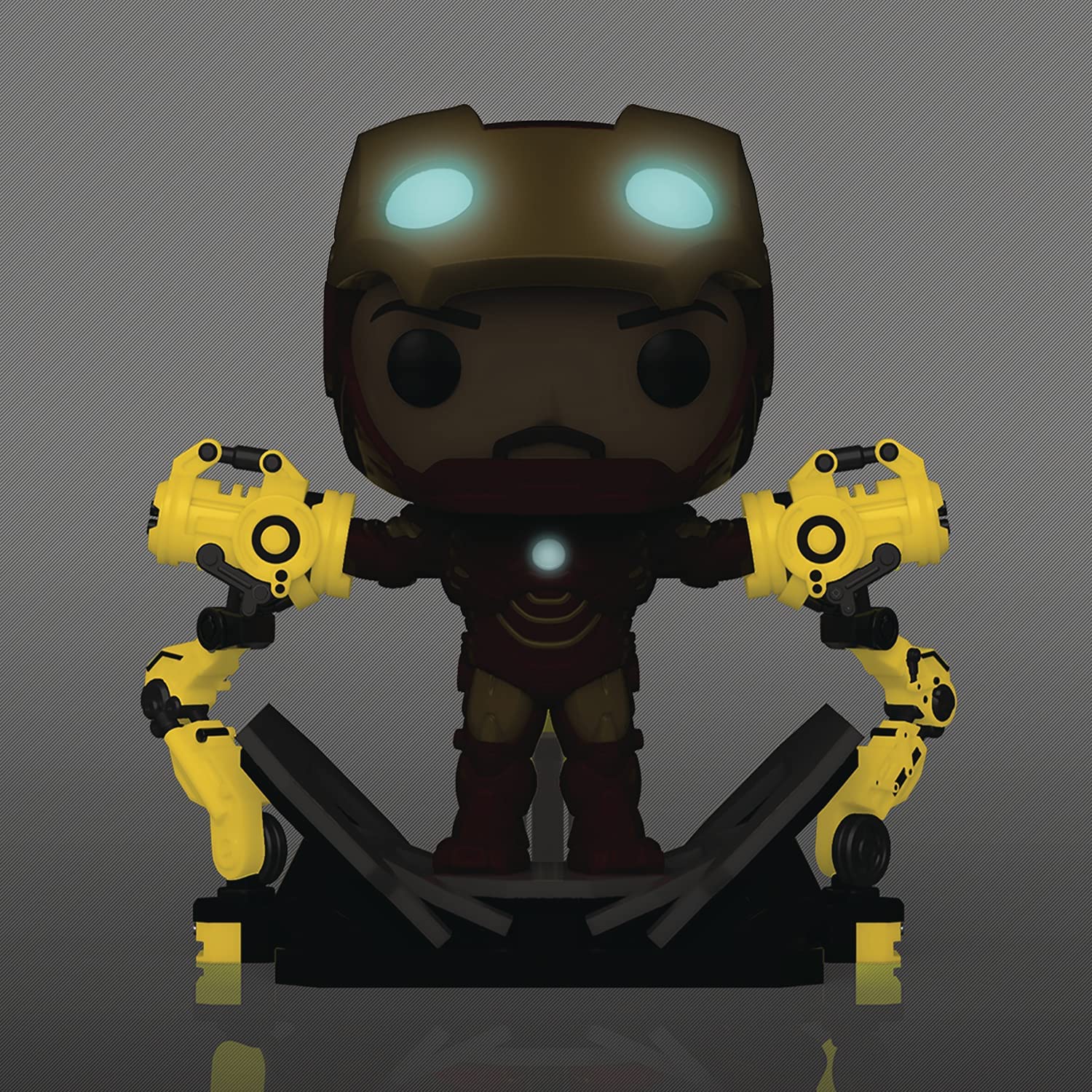 Funko Pop! Deluxe Marvel: Iron Man 2 - Iron Man MKIV with Gantry #905 Glow-in-the-Dark Previews Exclusive - Image 2