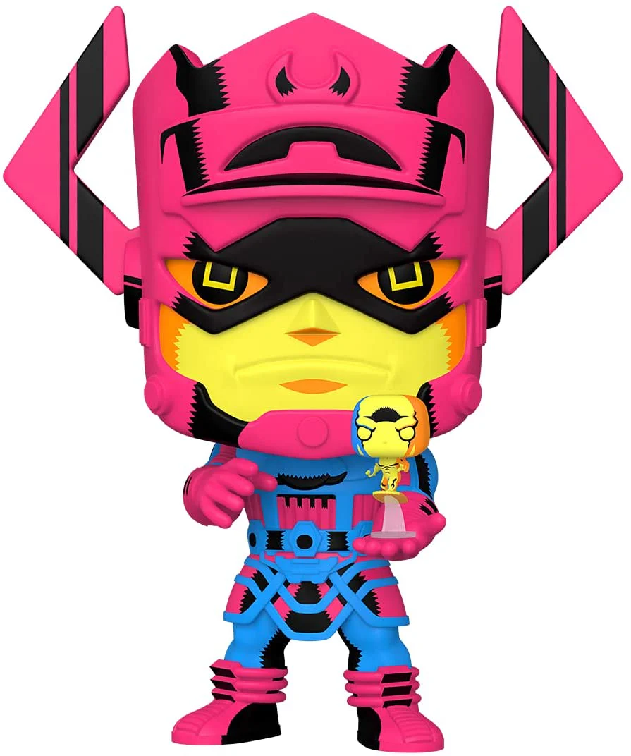Funko Pop! Jumbo Marvel: Fantastic Four – Galactus with Silver Surfer #809 10-Inch Black Light PX Previews Exclusive