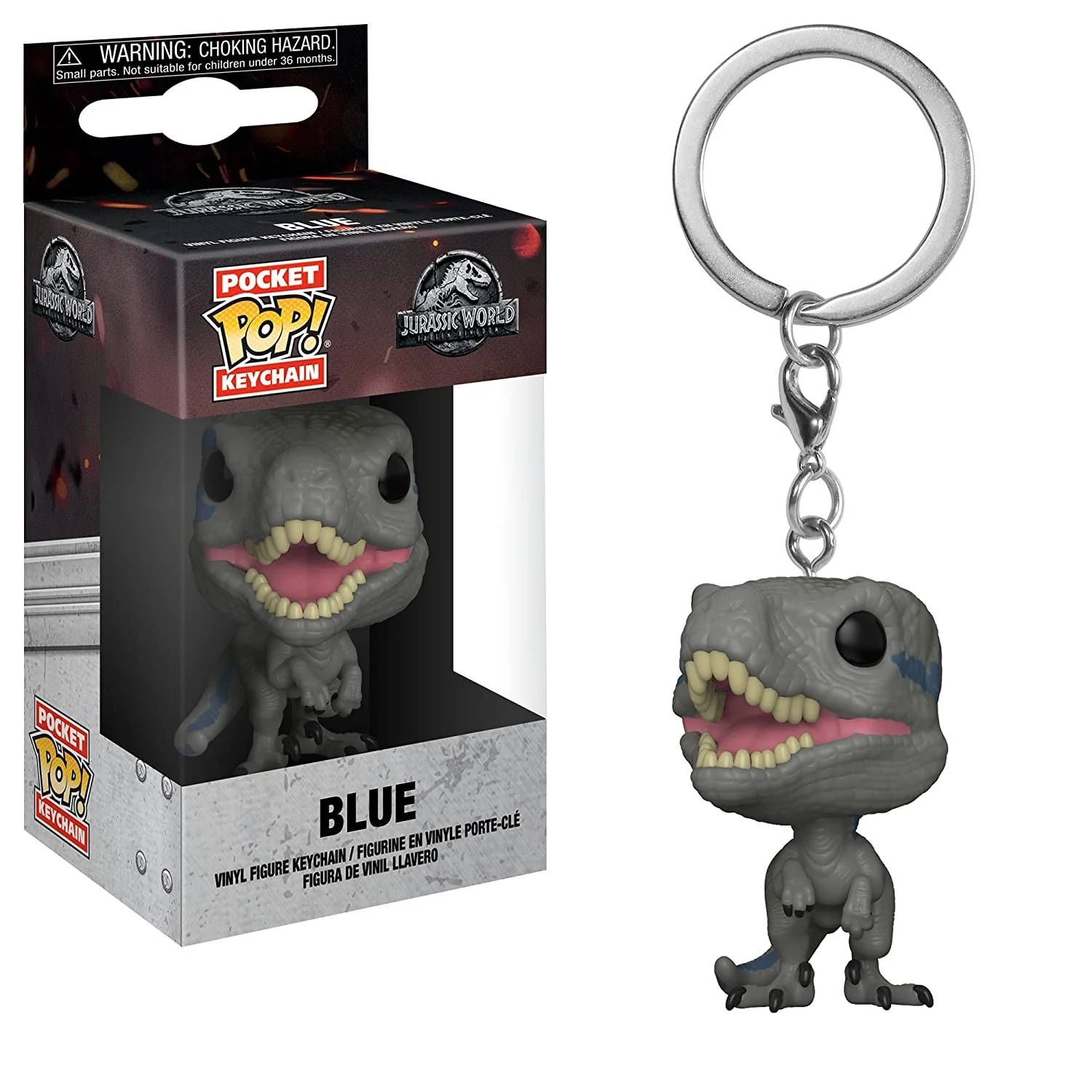 Funko Pop Keychain Jurassic World 2 Blue Velociraptor Action Figure - Image 1