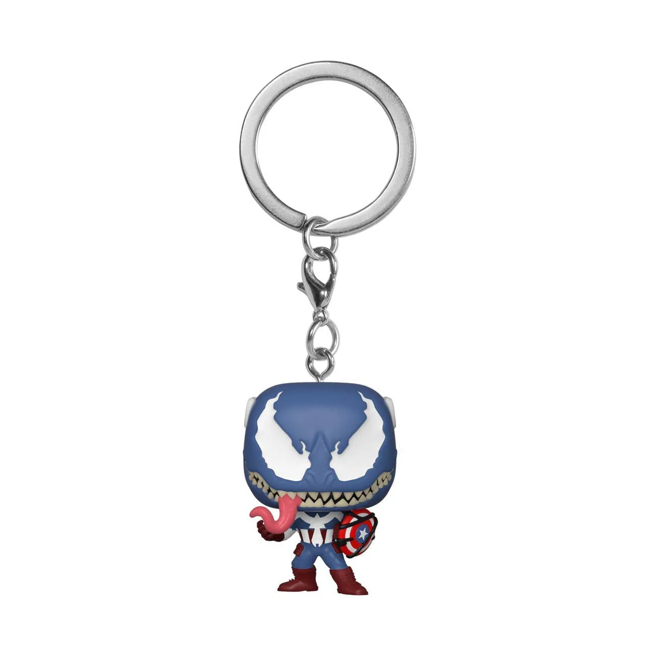 Funko Pop! Keychain: Marvel Venom - Captain America Vinyl Figure - Image 1