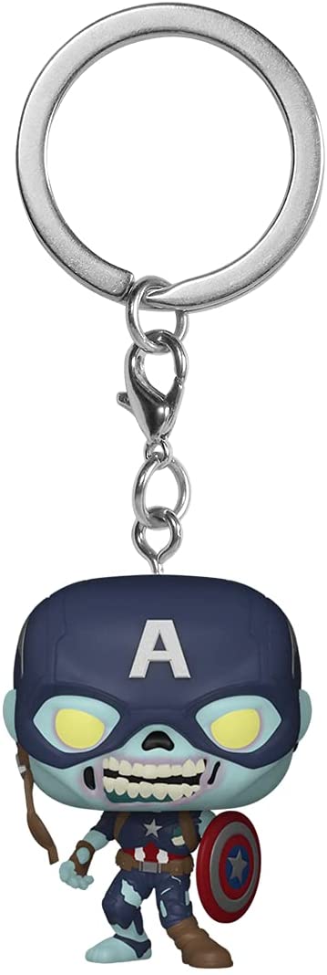 Funko Pop! Keychain Marvel What If? - Zombie Captain America Vinyl Figure - Image 1