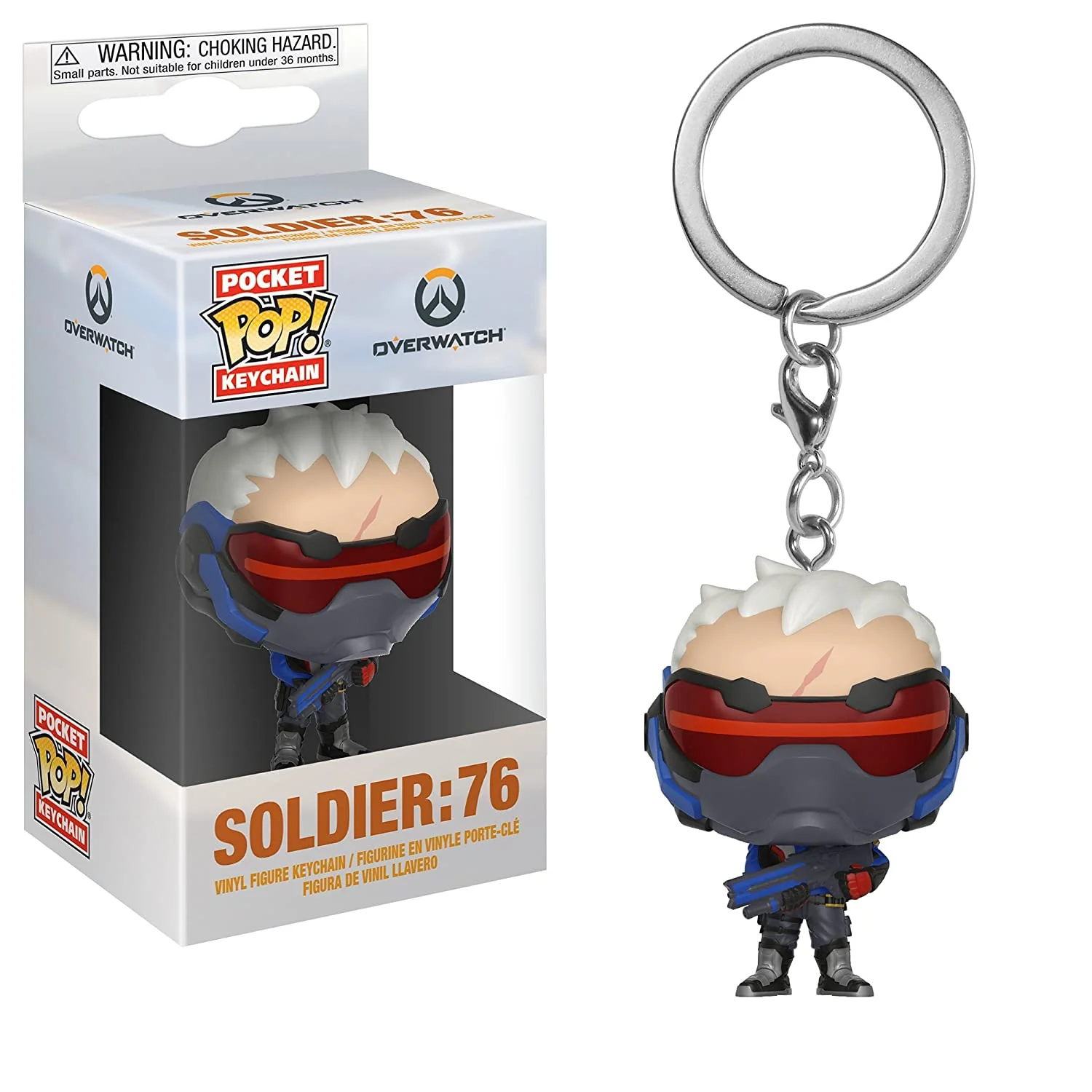Funko Pop Keychain Overwatch - Soldier 76 Vinyl Figure - Image 1
