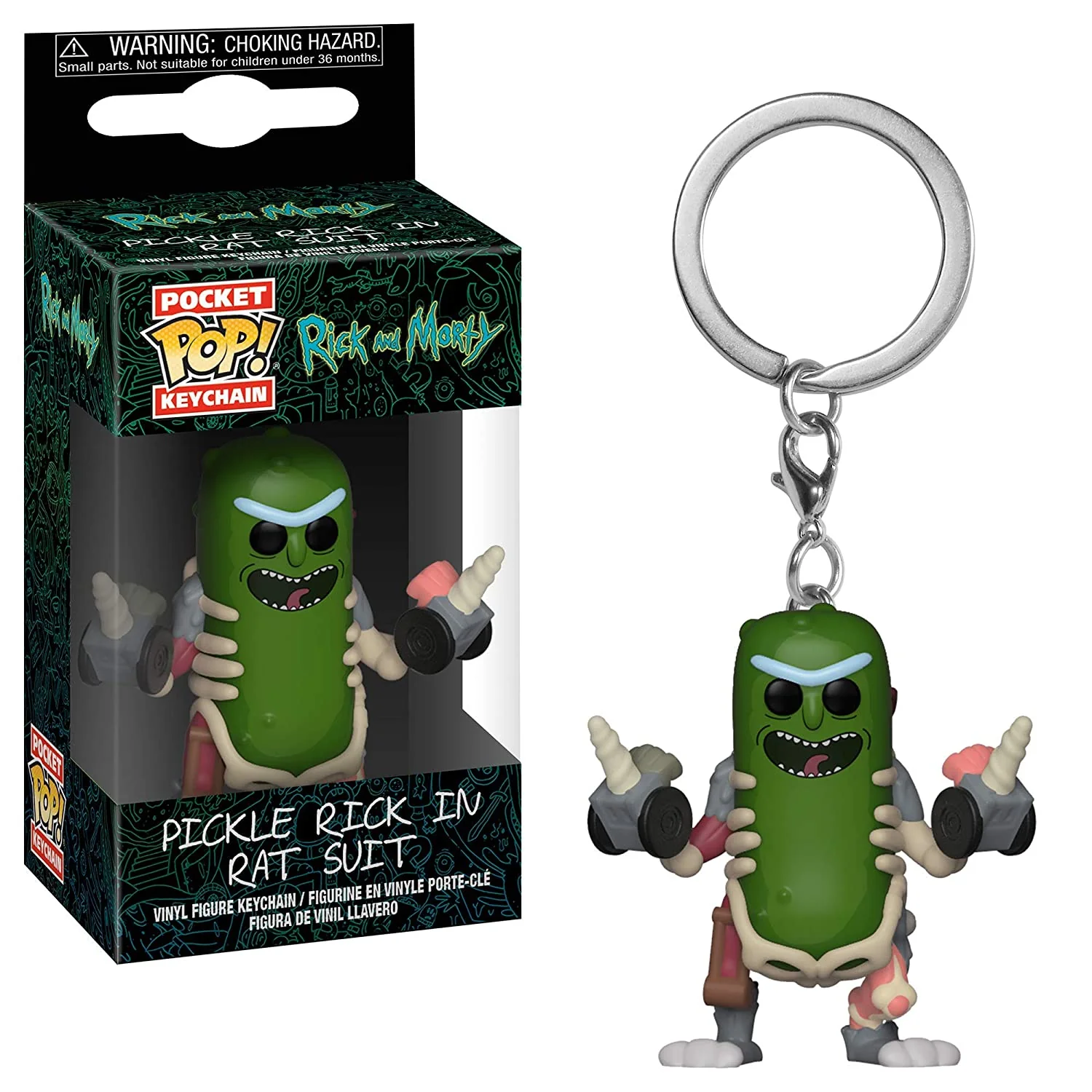 Funko Pop Keychain Rick & Morty - Rick in Rat Suit Vinyl Figure - Image 1