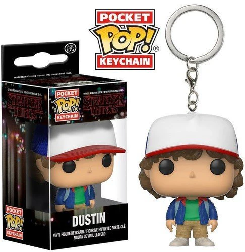Funko Pop Keychain Stranger Things Dustin Vinyl Figure - Image 1