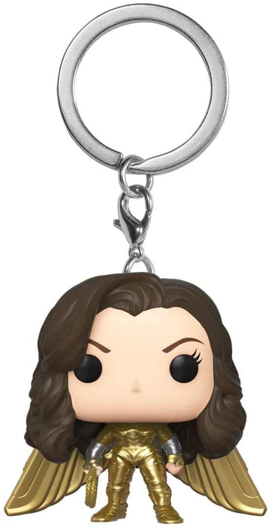 Funko Pop! Keychain: Wonder Woman 1984 - Wonder Woman Gold No Helmet Figure - Image 1