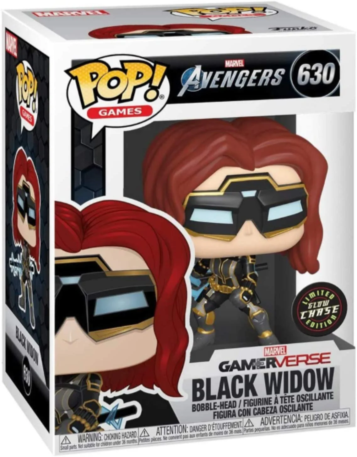 Funko Pop! Marvel: Avengers Game - Black Widow (Stark Tech Suit) Chase Figure - Image 1