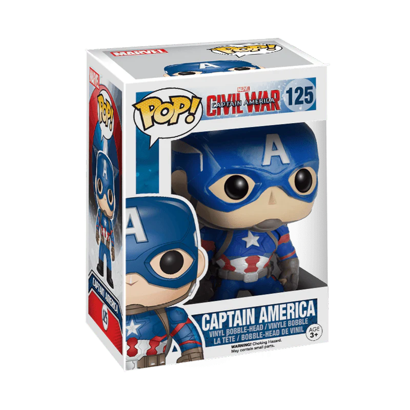 Funko Pop! Marvel: Captain America: Civil War - Captain America #125 - Image 2