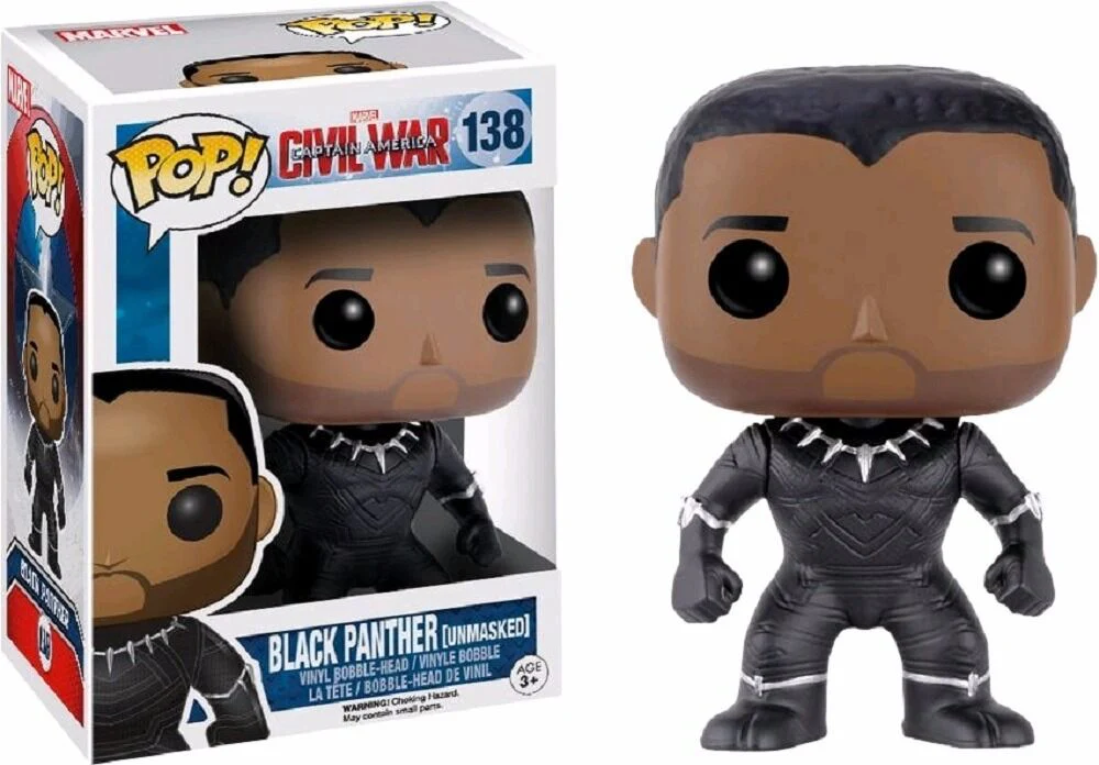 Funko Pop! Marvel: Captain America Civil War - Unmasked Black Panther - Image 1