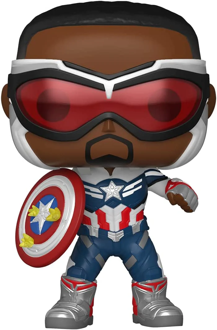 Funko Pop! Marvel: The Falcon and the Winter Soldier - Captain America Sam Wilson with Shield #818 Year of the Shield Amazon Exclusive - Image 1