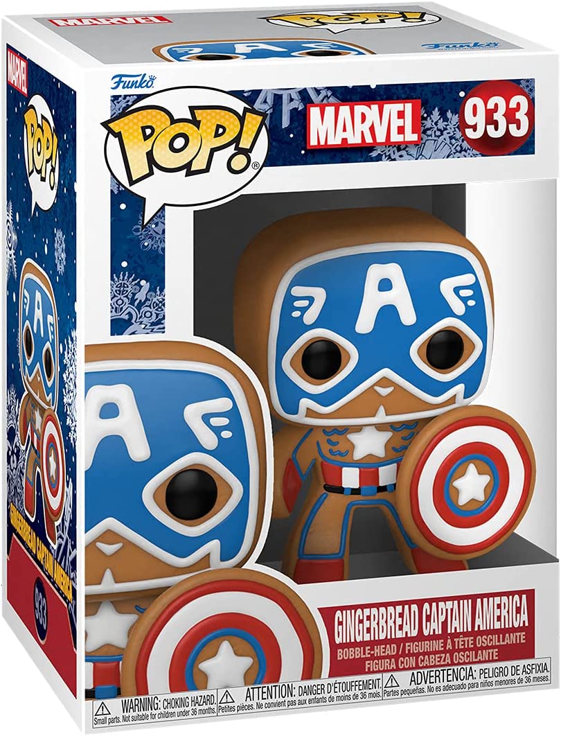 Funko Pop! Marvel: Holiday - Gingerbread Captain America #933 - Image 2