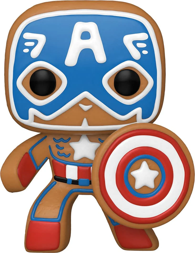 Funko Pop! Marvel: Holiday - Gingerbread Captain America #933 - Image 1