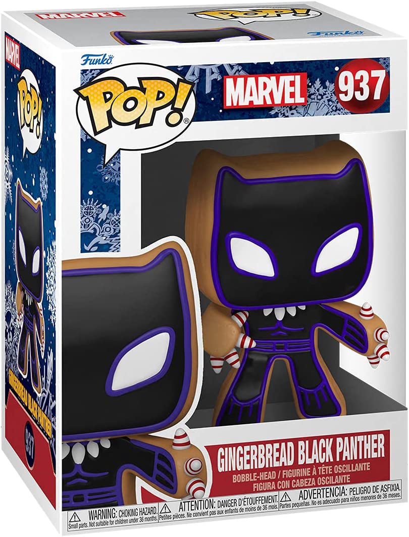 Funko Pop! Marvel: Holiday - Gingerbread Black Panther #937 - Image 2