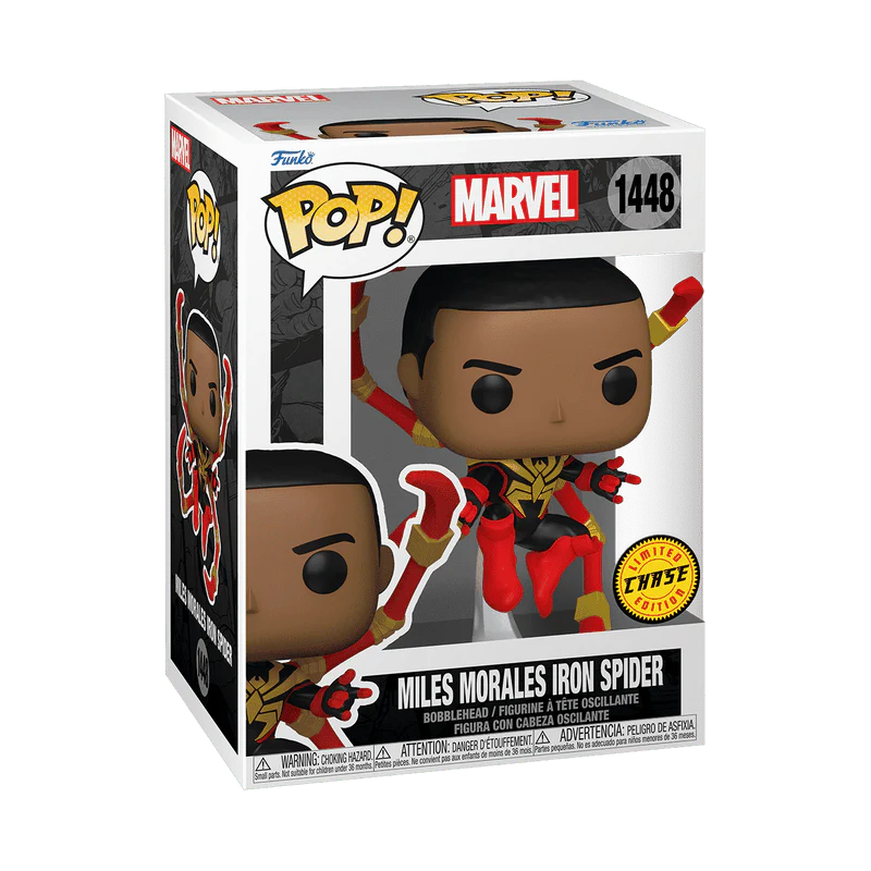 Funko Pop! Marvel: Spider-Man - Miles Morales Iron Spider Without Mask Chase #1448 - Image 2