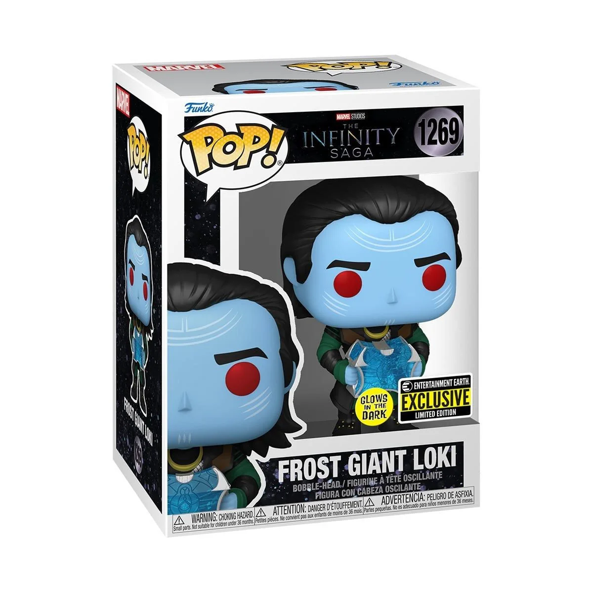 Funko Pop! Marvel Studios: The Infinity Saga - Frost Giant Loki #1269 Glow-in-the-Dark Entertainment Earth Exclusive - Image 2