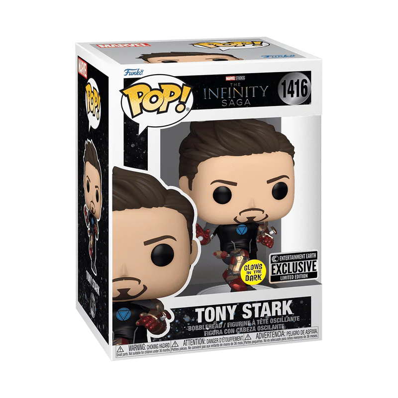 Funko Pop! Marvel Studios: The Infinity Saga - Tony Stark Iron Man MK42 Armor #1416 Glow-in-the-Dark Entertainment Earth Exclusive - Image 3