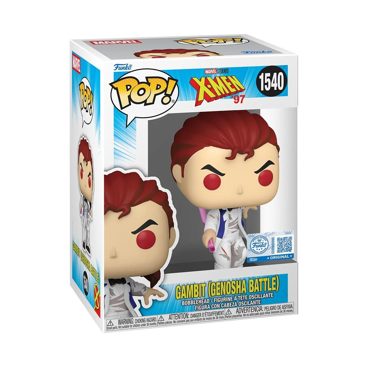 Funko Pop! Marvel Studios: X-Men '97 - Gambit Genosha Battle #1540 Entertainment Earth Exclusive - Image 2