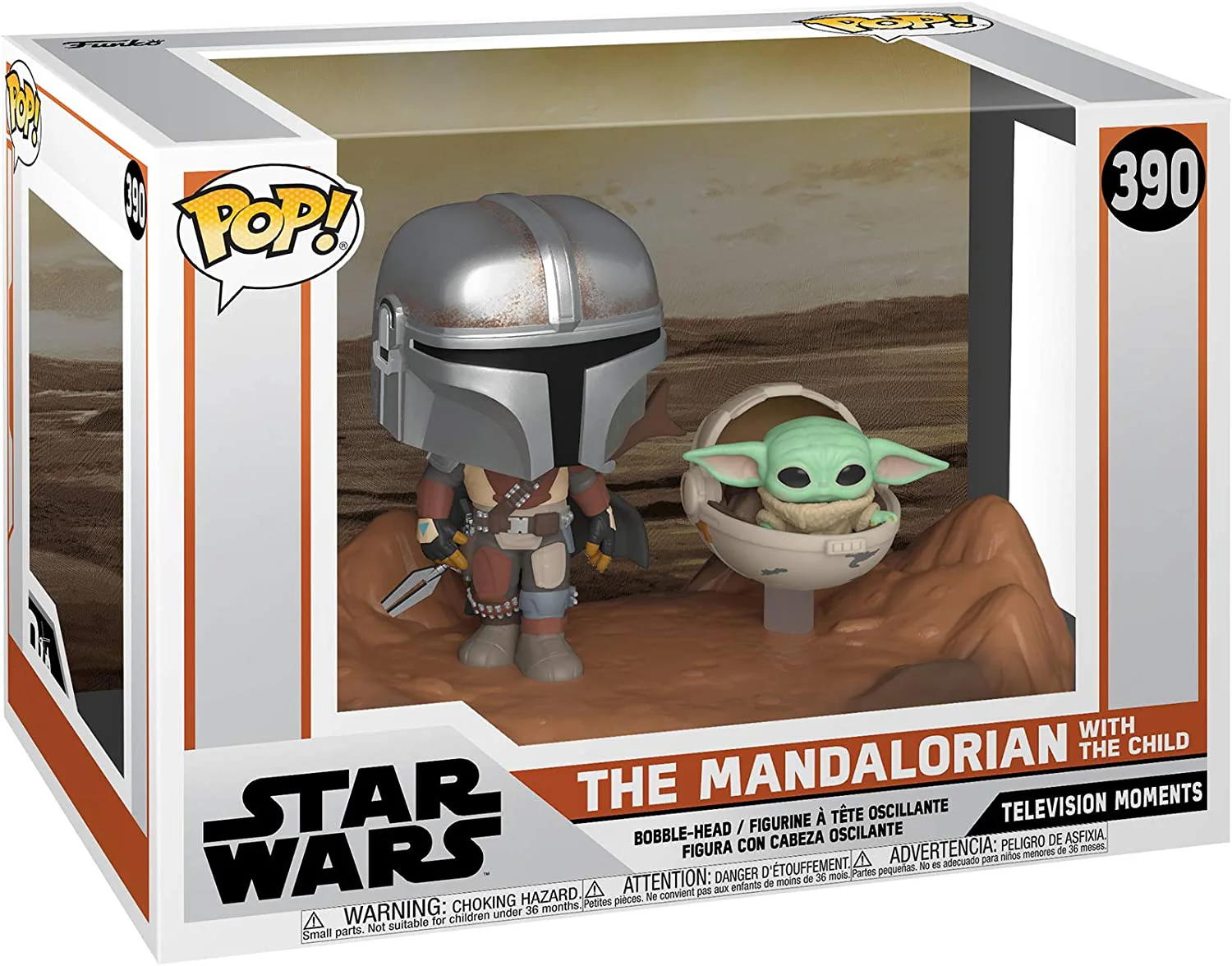 Funko Pop! Moment Star Wars: Mandalorian - Mandalorian and Child Vinyl Figure - Image 2