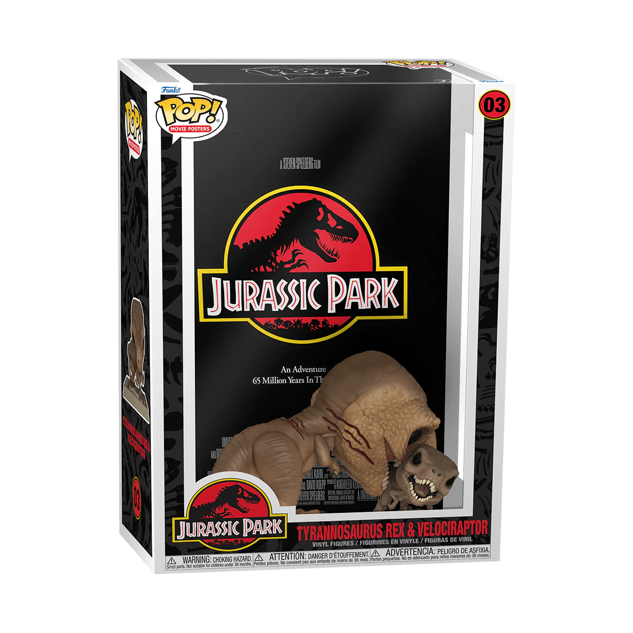 Funko Pop! Movie Poster: Jurassic Park - Tyrannosaurus Rex and Velociraptor - Image 2